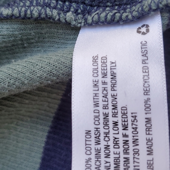 Merona Sweater Womens Size S Petite green block green blue 100% cotton - Picture 6 of 8